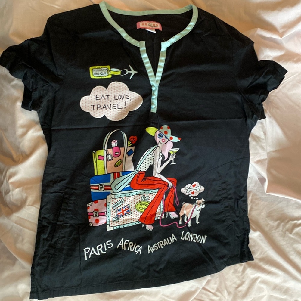 Large Koi scrub top